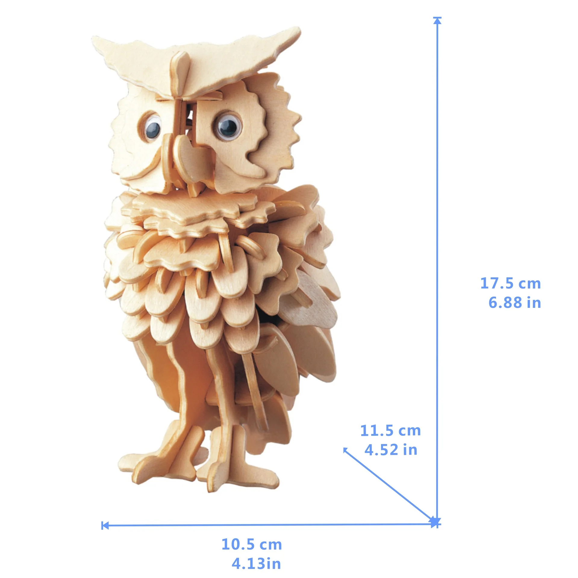 Набор для сборки DIY 3D деревянные игрушки животные сова модель пазл мини модели