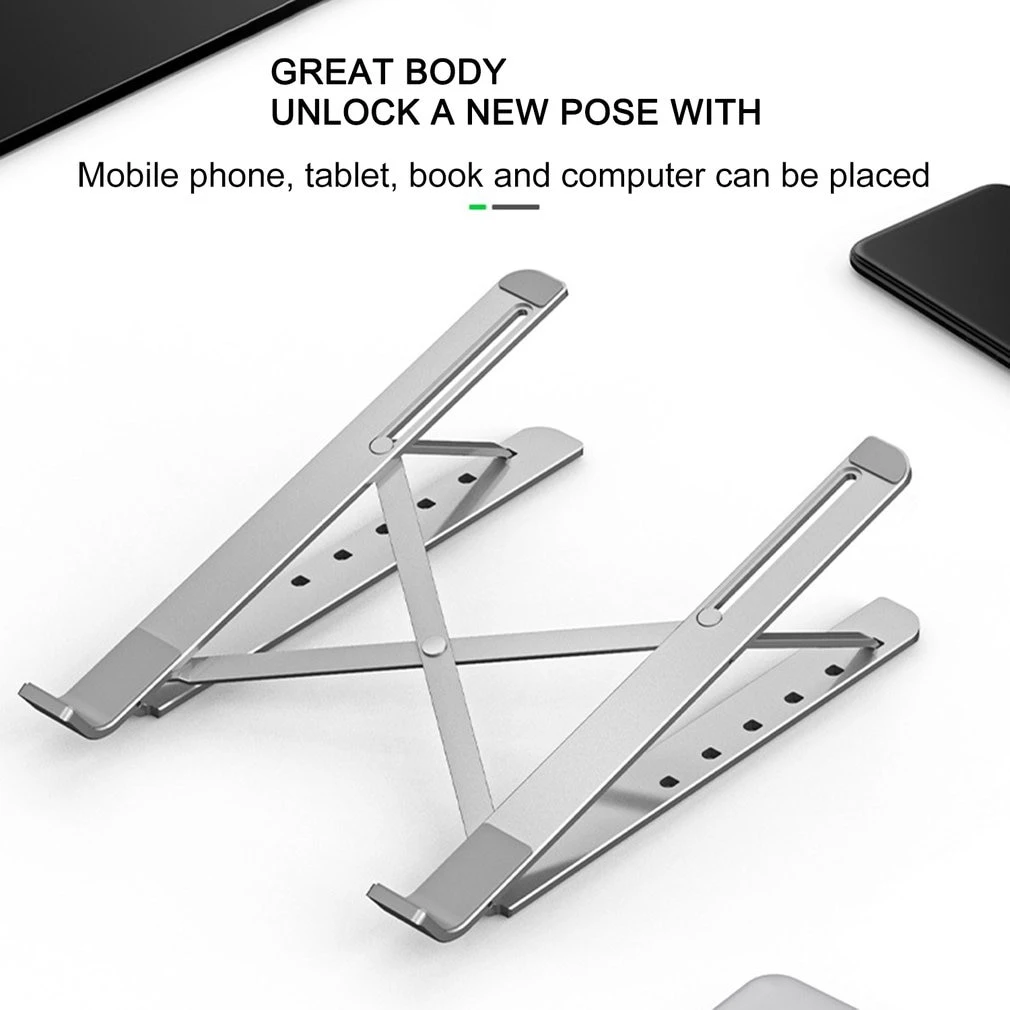 Portable Laptop Stand Aluminium Foldable Notebook Support Laptop Base Macbook Pro Holder Adjustable Bracket Computer Accessories Smart Home Control Aliexpress