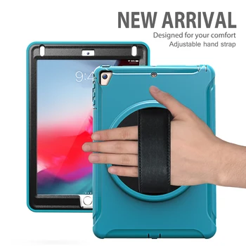 

For iPad Air 2 1 Case with Hand Strap Shock Proof impact Resistant Bumper Kids Safty Stand Cover for iPad 9.7 2018 2017 Case