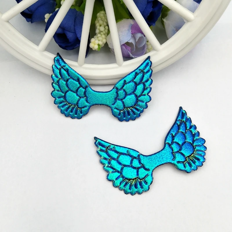 20pcs Mixed Padded Shiny/Glittered Angel wing Shape Appliques For Kid DIY Patch And Baby Headwere Accessorie