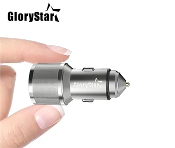 

New Fast QC3.0 Aluminum Quick Dual USB Car Charger iphone X 8 Samung Xiaomi for Android phone