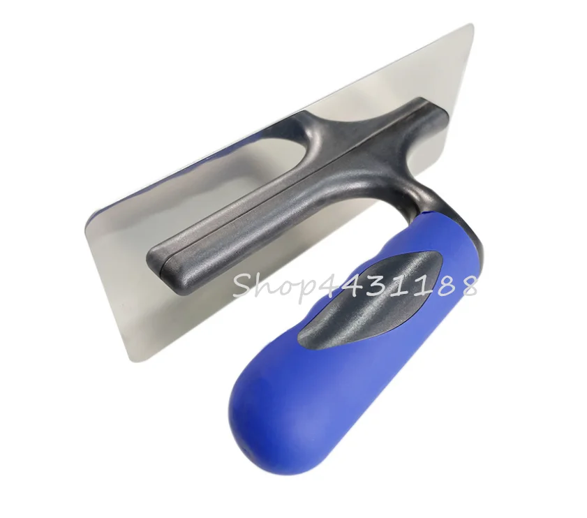 1pcs 20*8cm Stainless Steel with Blue Plastic Handle Concrete Finishing Float Trowel for Construction Cleaning Tool 6