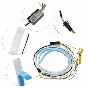 

Tailgate Turn signal Light Strip Turn Signal DRL 6000K 4Color Accessory 1.5M
