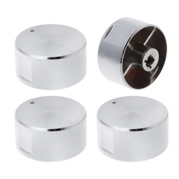 

4pcs/set Gas Stove Silver Metal Rotary Kitchen Tools Cooker Control Knobs Switch