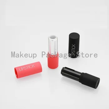 

5/10/30/50/100pcs/lot DIY Empty Red/Black Cylindrical Lipstick Tube Handmade Plasticine Texture Lip Balm Tubes Packing Container