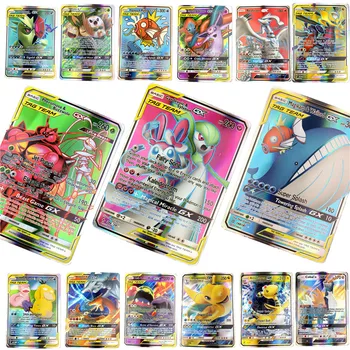 

Kids Toys 100pcs English GX EX Pokemones Cards Toys card Game Battle Carte Trading Energy Charizard Collection Card