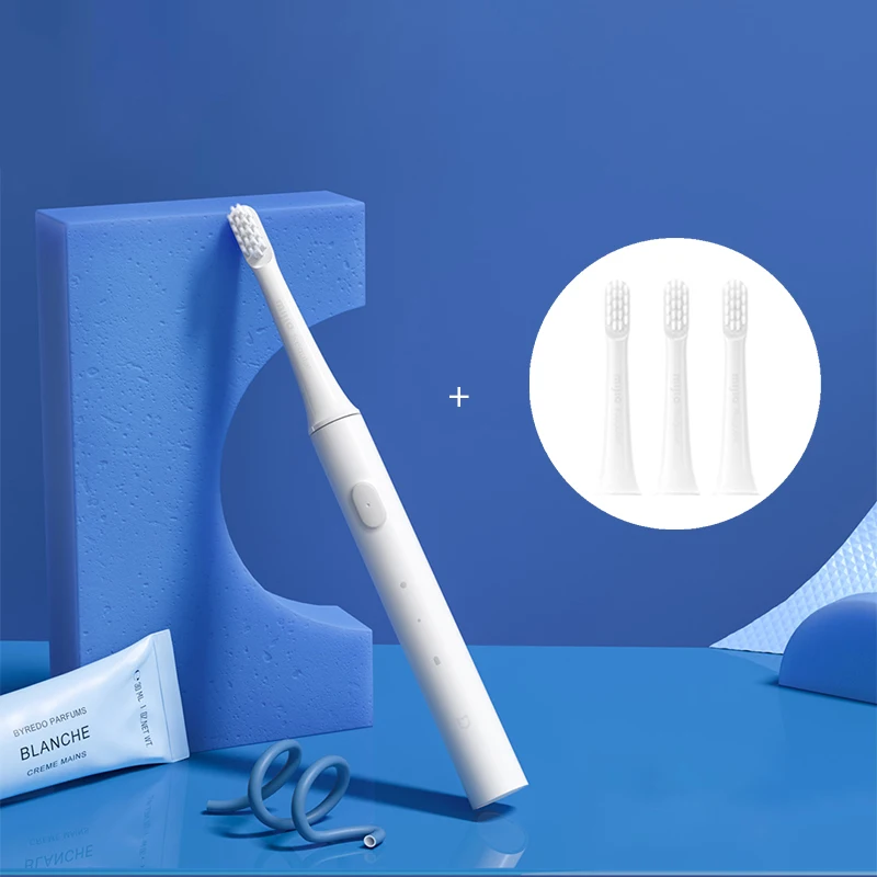 Xiaomi Mijia T100 звуковая электрическая зубная щетка для взрослых Водонепроницаемая ультра звуковая автоматическая зубная щетка с зарядкой от USB - Цвет: XM-YP-110-1 add 3