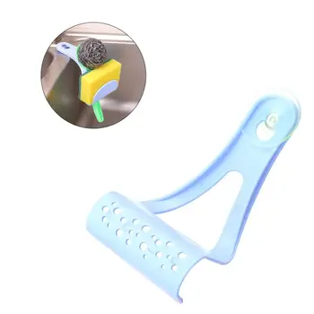 

Kitchen Utensils Storage Drain Basket Suction Cup Sponge Hanging Bag Convenient Living Space Plastic Storage Holders amd Racks