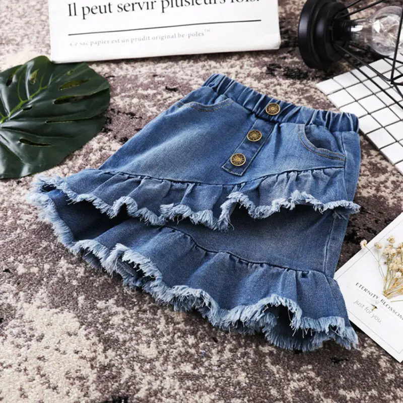 girls blue jean skirt