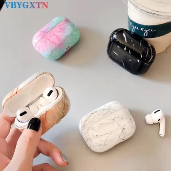 

funda For AirPods Pro Case luxury colorful marble Pattern Protective hard Case Cover sFor Airpods Pro 3 Bluetooth Earphone Case