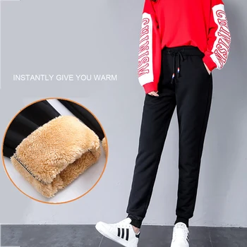 

NEW Hot Thick Winter High Waist Pants Warm Loose Casual Long Pants for Women Fashion Pants Women Trousers Warm Plus Size