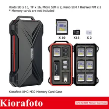 

30 Slots Memory Card Case Holder Organizer Keeper for SD SDHC SDXC MSD MicroSD TF Card Micro SIM Nano SIM NM Nano Memory Cards