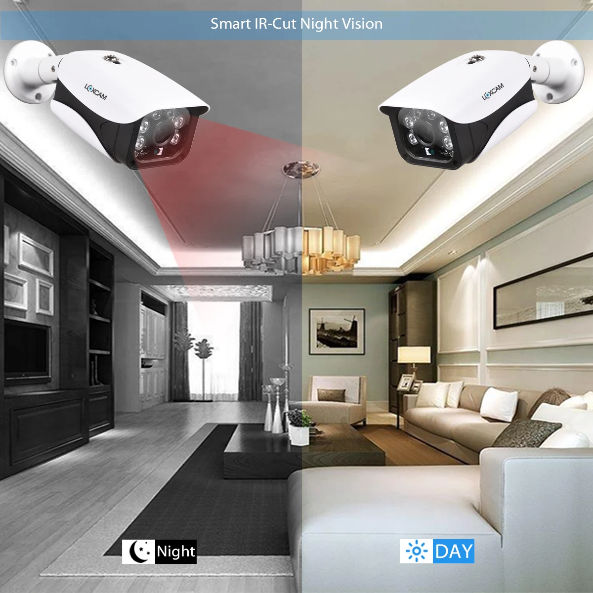 LOXCAM H.265 2MP/4MP 2592*1520 сетевая ip камера 48V POE безопасность наружная Водонепроницаемая