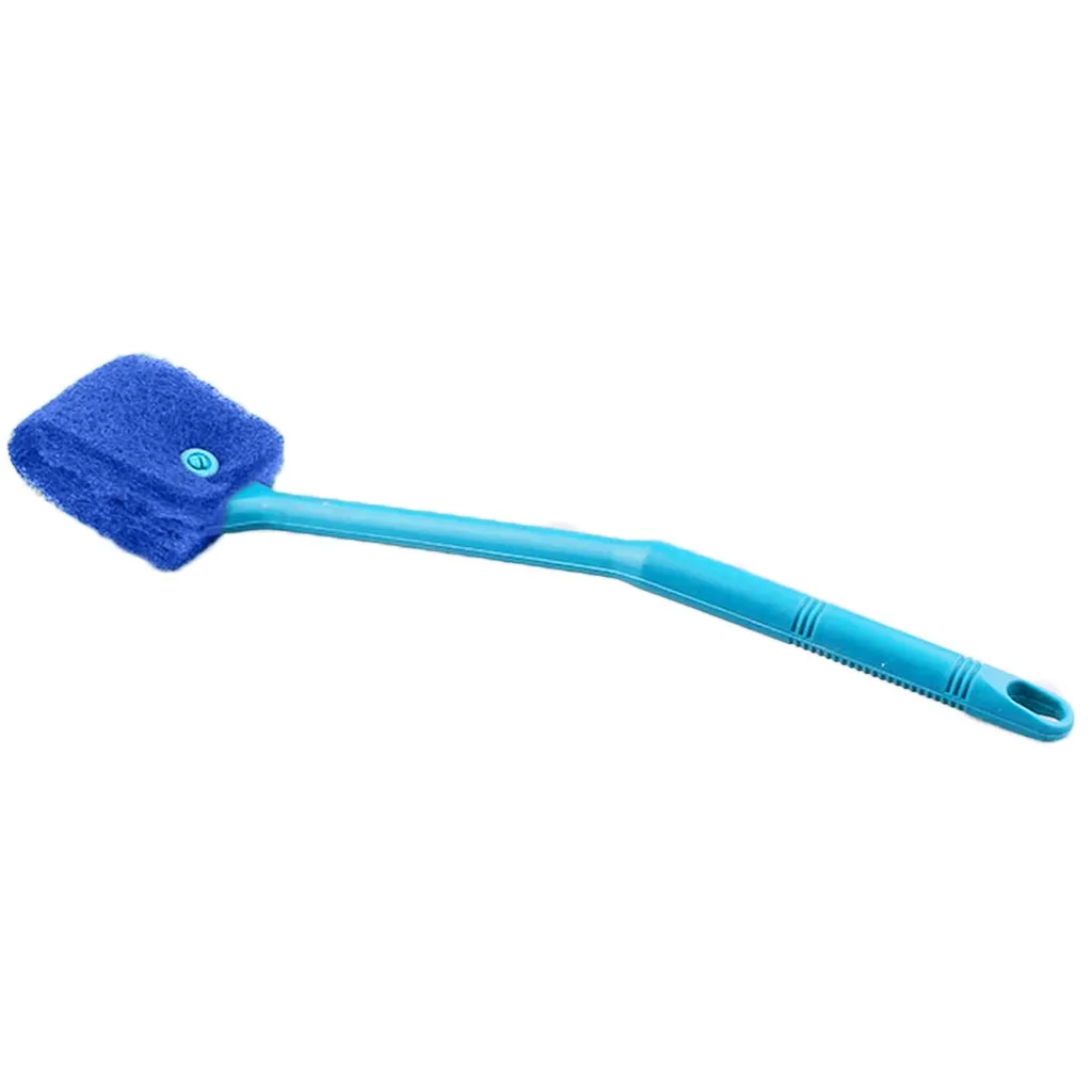 Blue Щетка для чистки аквариума аквариум инструмент для очистки от водорослей Губка Очиститель от водорослей для рыбы Прямая инструмент для очистки бассейна губка - Цвет: Blue