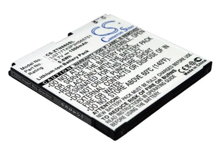 Cameron sino 1500 мА/ч, батарея для Boost Mobile 4G 5.0MP N860 Warp Sequent Li3717T43P3H565751 Li3717T43P3H565751-H