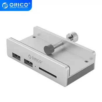 

ORICO Clip Design USB 3.0 HUB with Card Reader Aluminum Alloy Clip-type 3 Ports High Speed Splitter Hub for Desktop Laptop