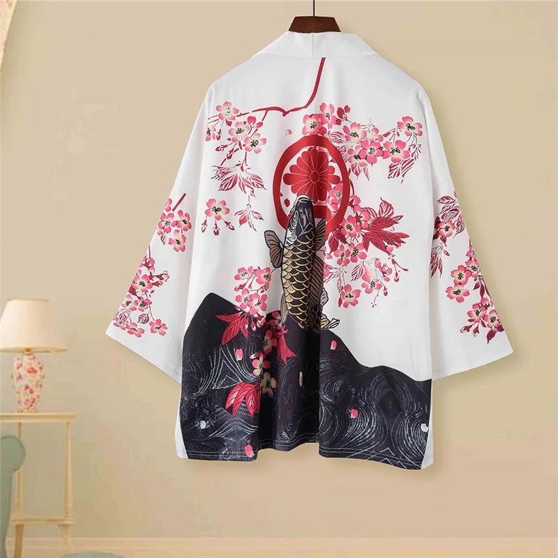 Yukata Haori японское кимоно с драконом кардиган мужской костюм самурая азиатская одежда Kimonos куртка Мужская s рубашка Yukata Haori - Цвет: style M