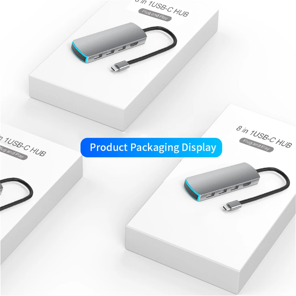 Адаптер USB Type C на RJ 45 HDMI 4K Thunderbolt 3|USB-хабы| |