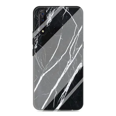 Из цельного дерева Лесоматериалы узор закаленное Стекло телефон крышка для Vivo Z5X z5x черный Мрамор чехол с рисунком в армейском стиле VIVOZ5 X защитный чехол - Цвет: Розовый