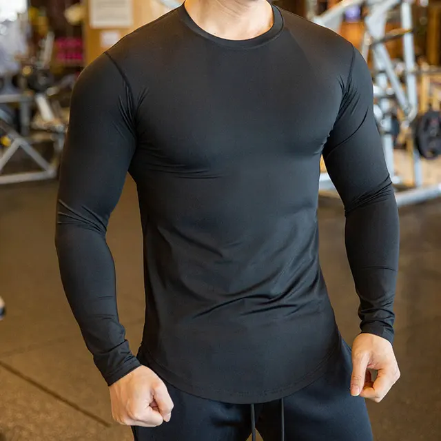 Long Sleeve Quick Dry Men's Sports & Workout T Shirt - Men's Fitness ...