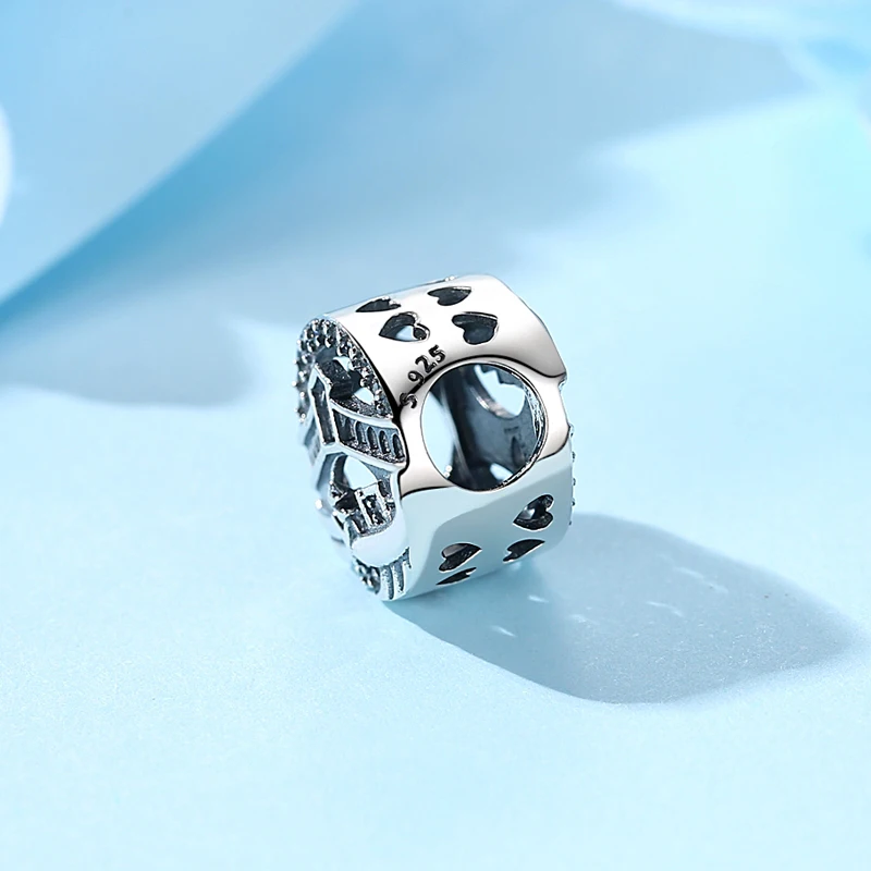 925 Sterling Silver Charms Beads Original Camera Suitcase Car Airplane Rose Gold Charm Fit Bracelets Necklaces DIY Jewelry Women 3