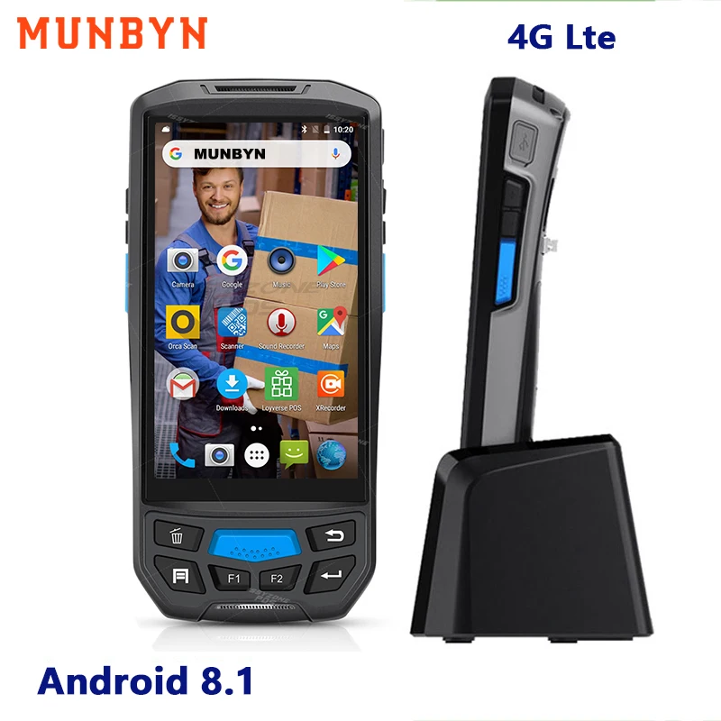MUNBYN прочный PDA Android 8 1 ручной pos терминал для передачи данных 5 дюймов 1D 2D сканер