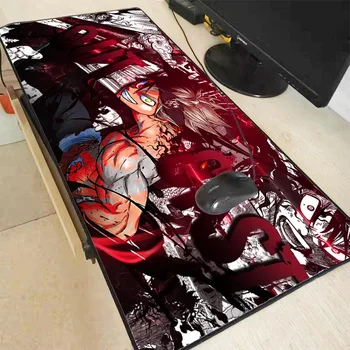 

900X400MM Black Clover Anime Mouse Pad Gamer Play Mats Locking Edge Mousepa Mat Anime Keyboard Mat Table Pad for Dota2