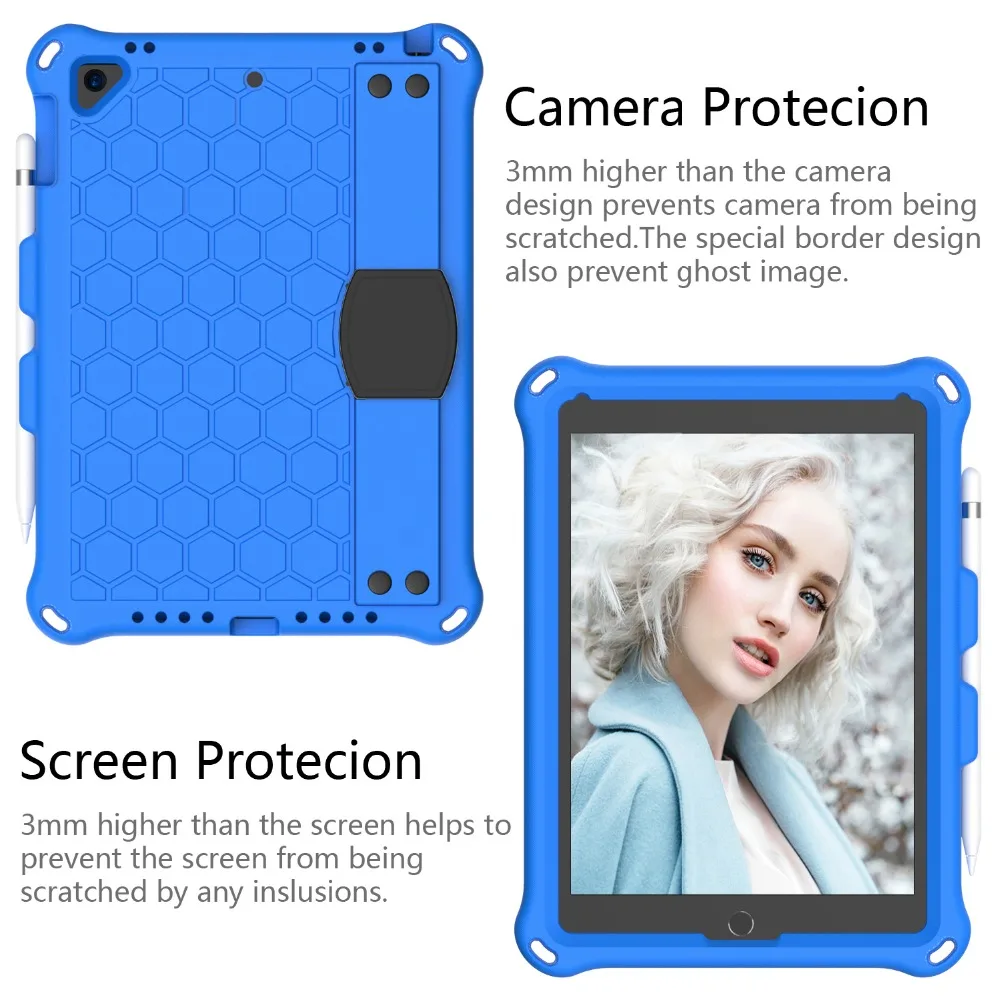 Силиконовый чехол для Apple IPad 9,7 дети противоударный планшет стенд мягкий чехол для IPad Pro 9,7 дюйма Air 2 оболочка+ ручка