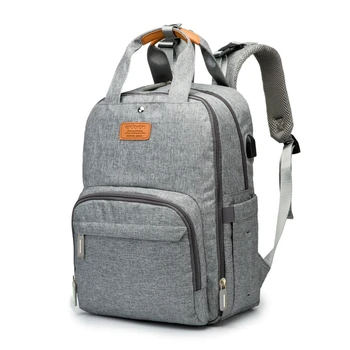 

New Diaper Bag Changing Station Backpack with USB Large Capacity Baby Nappy Backpacks Maternity Waterproof Diaper Bag Organizer