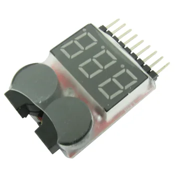 

1-8s Lipo Battery Voltage Tester Low Voltage Buzzer alarm 1s-8s for rc battery