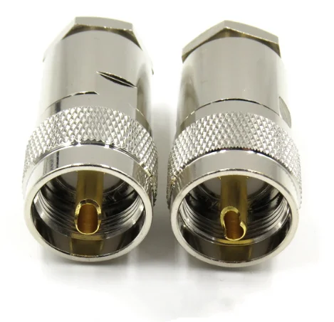 LMR400 RG8 RG213 RG214 동축 케이블 도매용 10pcs 새로운 PL259 UHF 수 클램프 Rf 커넥터