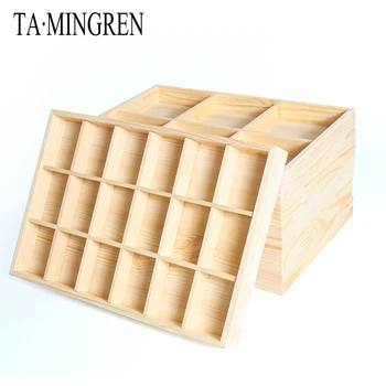 

Jewelry Tray Wood Organizer Display Stackable Layers Plush Holder
