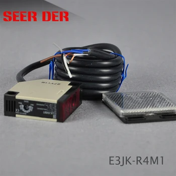 

E3JK-R4M1 Square Reflex Light Barrier Sensor DC12-24V / AC90-240V Retroreflective photoelectric sensor switch