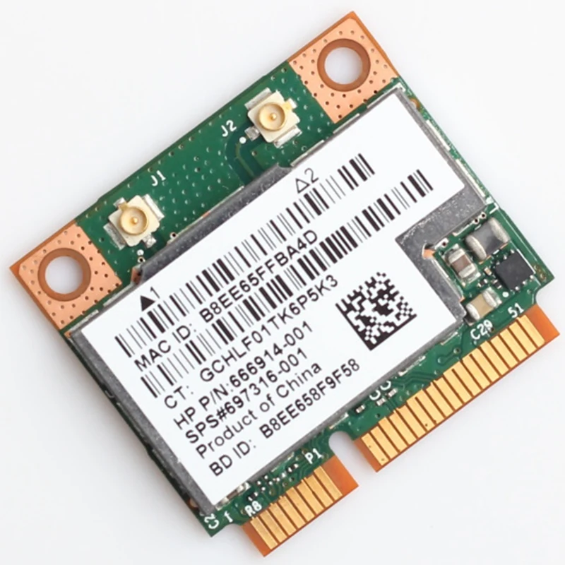 Двухдиапазонный BCM943228HMB 802.11A/B/G/N 300 Мбит/с Wi Fi Беспроводной карты Bluetooth 4 0 Половина