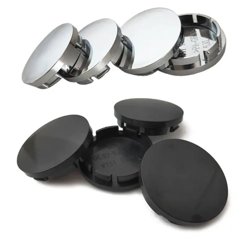 60mm 4pcs ABS Black Rim Car Cover Wheel Plain Set Center Caps Hub No Logo US!! 60mm 4pcs ABS Black Rim Car Cover Wheel Plain Set Center Caps Hub No Logo US!!