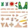 All Kinds Wooden Railway Train Track Accessories Beech Wooden Tracks Fit For Biro All Brands Wood Tracks Train Toys For Kids 1