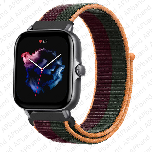 Nylon band For Amazfit GTS/2/2e/GTS2 Mini/GTR 3 Pro 42mm/47mm/GTR2/2e/stratos 2/3 Sport Loop Bracelet Amazfit bip strap