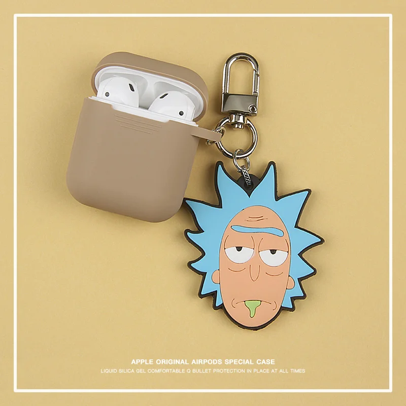 Забавный мультфильм Рик и Морти Мягкий силиконовый чехол для airpods чехол для наушников Защитный чехол Bluetooth беспроводные наушники назад - Цвет: 3
