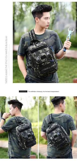 Fishing Tackle Bag Backpack Tactical Waterproof Shoulder Backpack