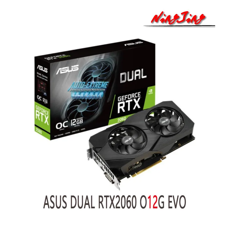 ASUS DUAL RTX2060 O6G EVO RTX 2060 GDDR6  6G  192 Bit Video Cards GPU Graphic Card DeskTop CPU Motherboard NEW O6G O12G latest graphics card for pc Graphics Cards