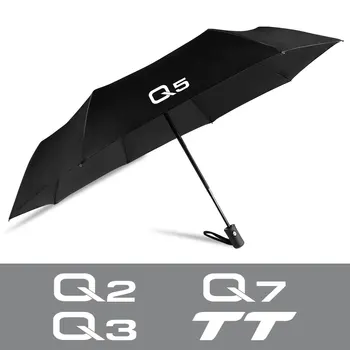 

For Audi Q5 8R 35 40 55 TFSI e 2.0T 3.0T L4 V6 Q2 Q3 Q7 TT Auto Logo Car Accessories Fully Automatic Compact Folding Umbrella