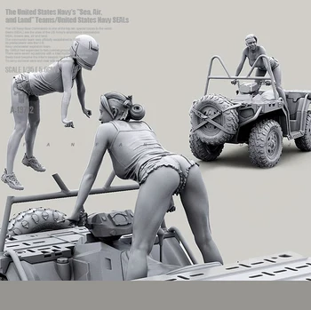 

1/35 US Terrain Car Female Rider Resin Soldier Driver Model ) (only Figure Without Car) A A-19711