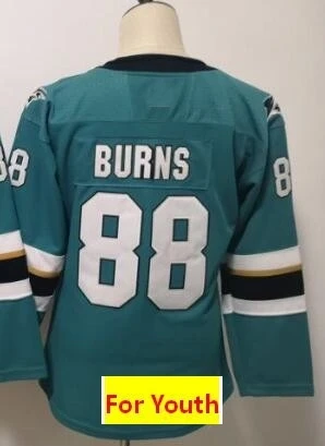 Все Прошитые Молодежные Детские трикотажные изделия Brent Burns Erik Karlsson Joe Thornton Logan от кутюр Joe Pavelski Evander Kane - Цвет: Цвет: желтый