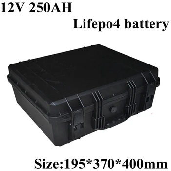 

Portable 12V 250Ah LiFepo4 Lithium Battery Pack for Energy Storage Backup System RV Motorhome Marine UPS + 14.6v 15A Charger