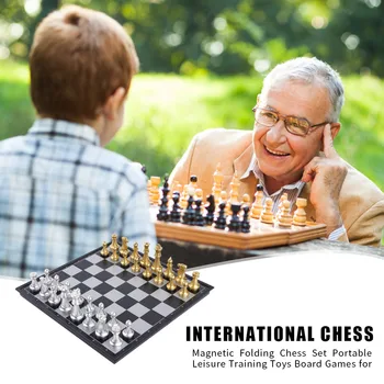 

Magnetic Folding Chess Set Portable Chess Board Games Leisure Educational Toys for Children Kids Training Supplies