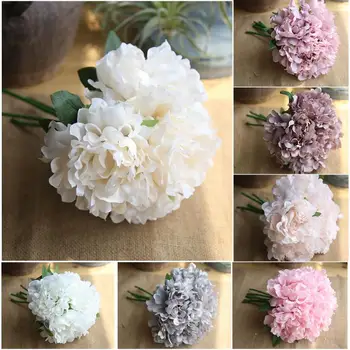 

5 Heads/bunch Peony artificial flower Bouquet Wedding Decoration Silk Flower Valentine's Day Party home DIY Decoration Crafts