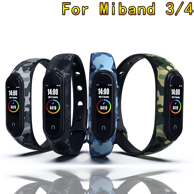 4 цвета ремешок на запястье для mi band 3 4 аксессуары замена силиконовый разнообразный ремешок на запястье для Xiaomi mi 3 4 Смарт браслеты