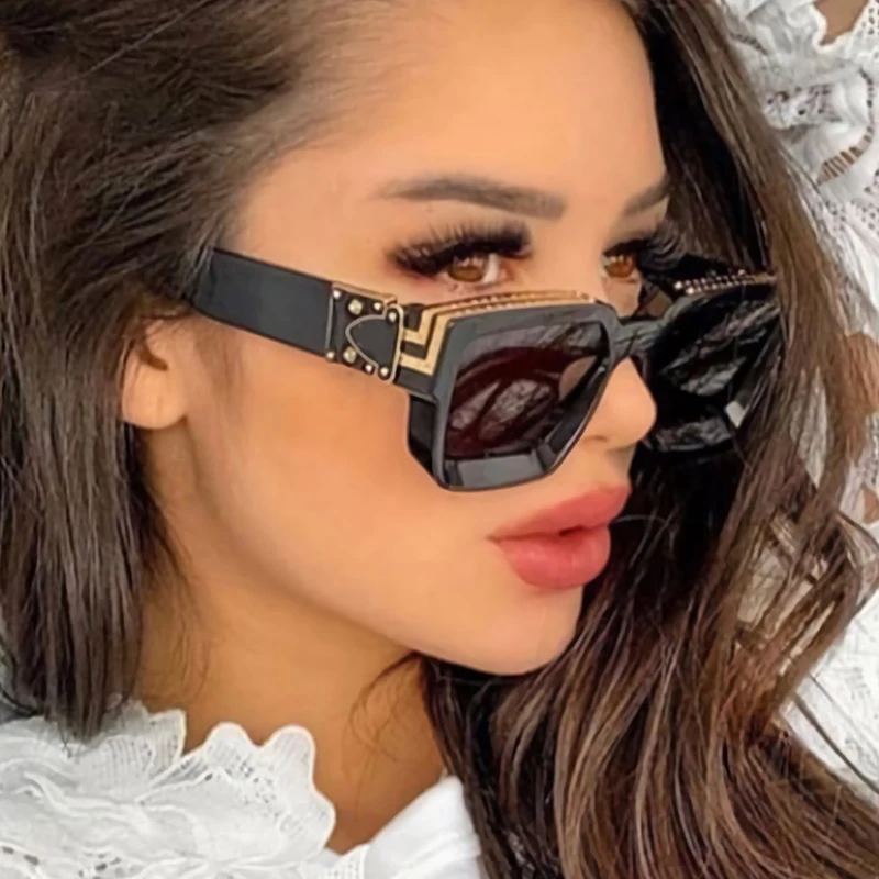 RFOLVE Роскошные Квадратные Солнцезащитные очки женские брендовые дизайнерские