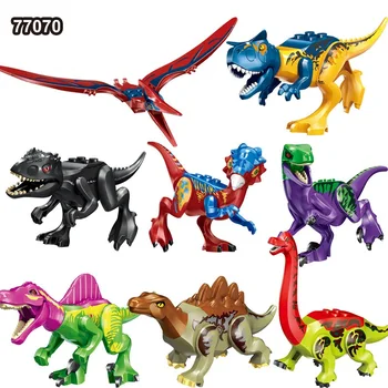 

8Pcs Jurassic Dinosaurs Figures Jurassic Building Tyrannosaurus Blocks Classic For Kids Toy Compatible with blocks Dinosaurs