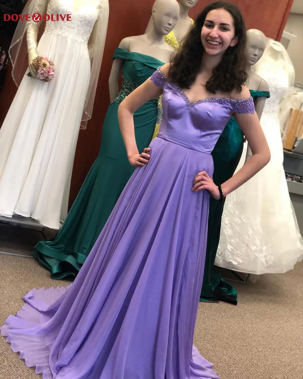 

Off Shoulder Purple Prom Dresses 2020 Long Chiffon Sweetheart A Line Beaded Lace Evening Gowns Formal Party robe soiree dubai